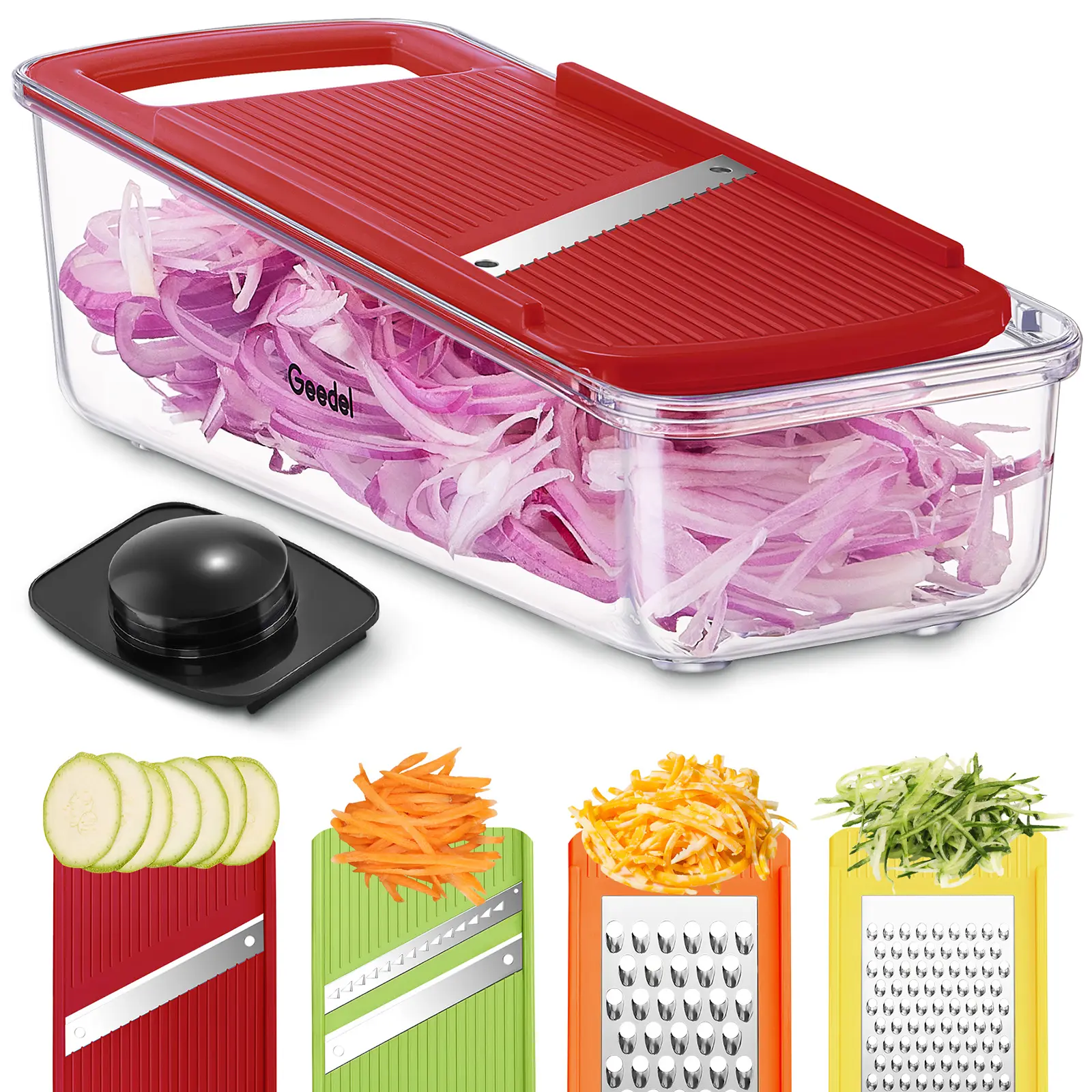 Geedel Madoline Slicer for vegetables, Multi Purpose Vegetable Slicer Cutter Shredder, Vegetable Cutter for Veggie Fruit Cheese Kitchen Stainless cabbage grater blade slicer