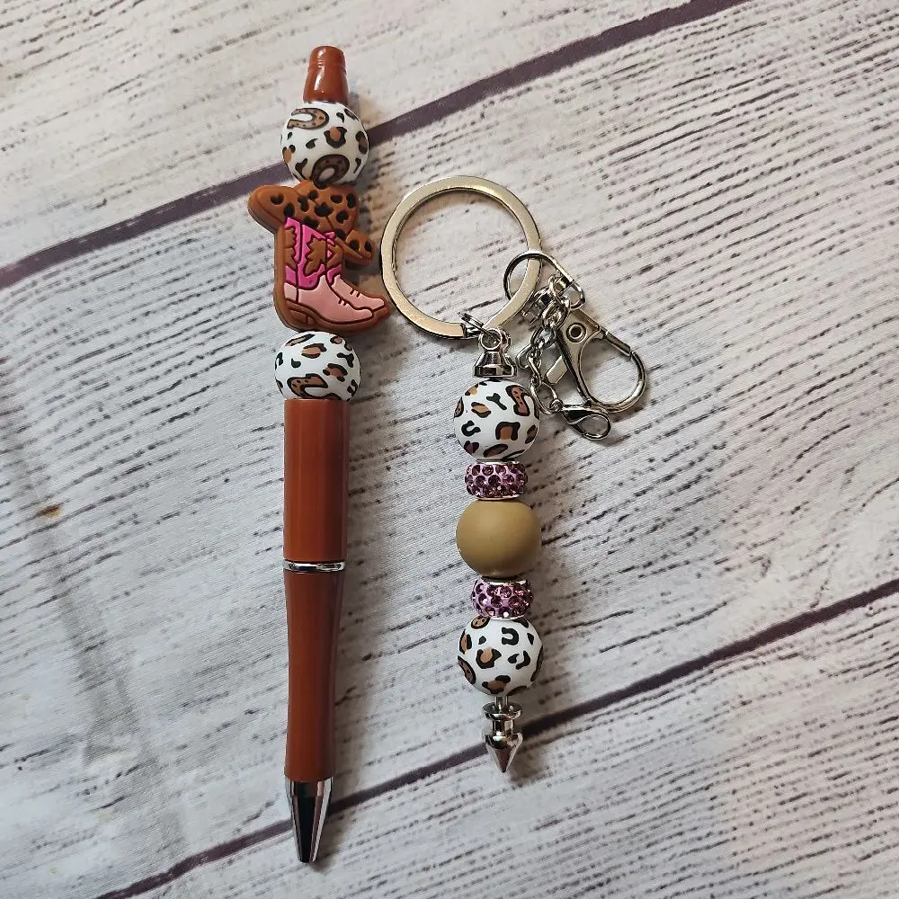 Leopard Cowboy Pen and Keychain Set