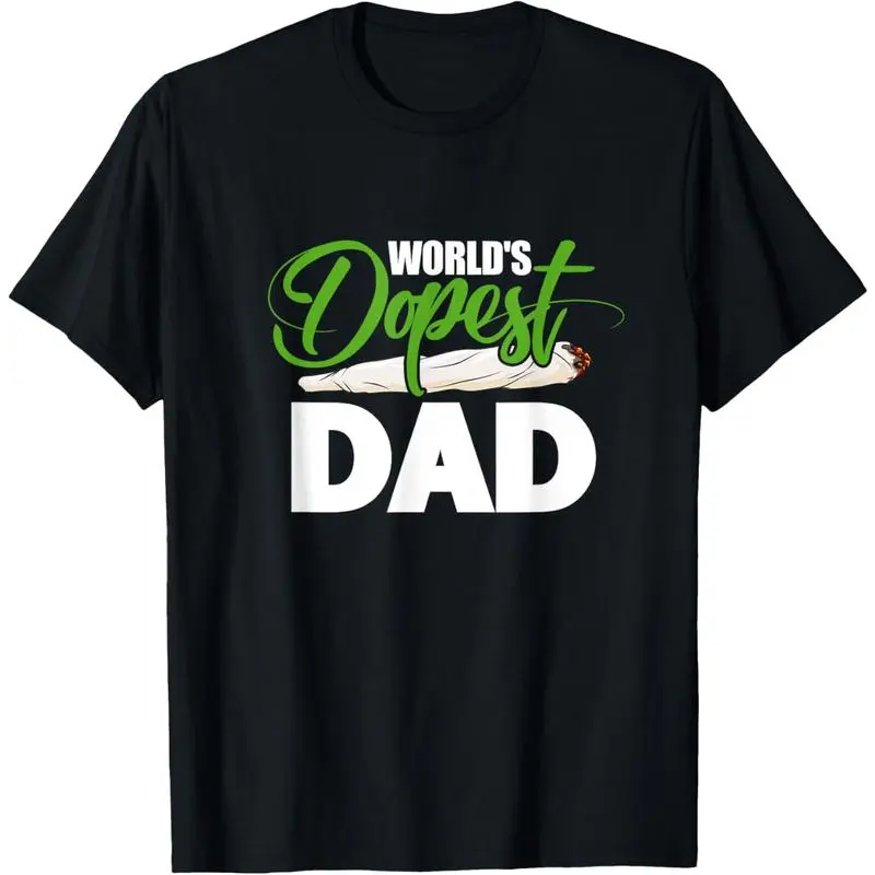 World'S Dopest Dad Cannabis Marijuana Weed Funny Fathers Day T-Shirt Golf Gift T-Shirt For Men And Women