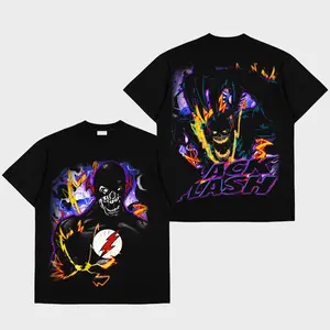 Black Flash Premium Cotton T-Shirt, Evil Speed Hero Neon Art Shirt, Character Comics Fans Shirt, Superhero T-Shirt, Comic Book Fans T-Shirt, Superhero Graphic Tee