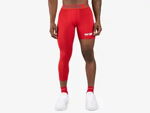 WBTECH™ Compression Tights 3/4 - Red, Unisex Athletic Leggings Exercise Running Leggings