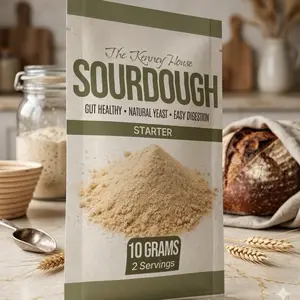 Dehydrated Sourdough Starter or Live Active Starter (wet)- Air Dried, For making bread, Natural Yeast, Sourdough, Dry, Starter, discard recipes, Food, Starter, Unbleached Flour, Rye Starter, Baking, Bake, Jar, starter kit sold separately,