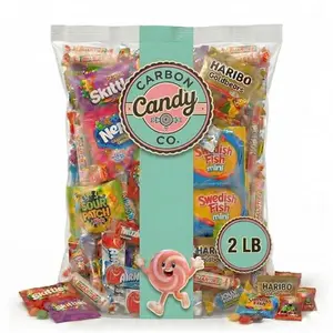 Bulk Candy Variety Pack - 2 lb - Bulk Candy Individually Wrapped - Assorted Mix - Lollipops, Hard, Fruity - Dulces - Big Bag for Party Favors - Mother's Day - Ships with Ice