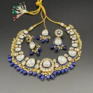 Gold plated Kundan set
