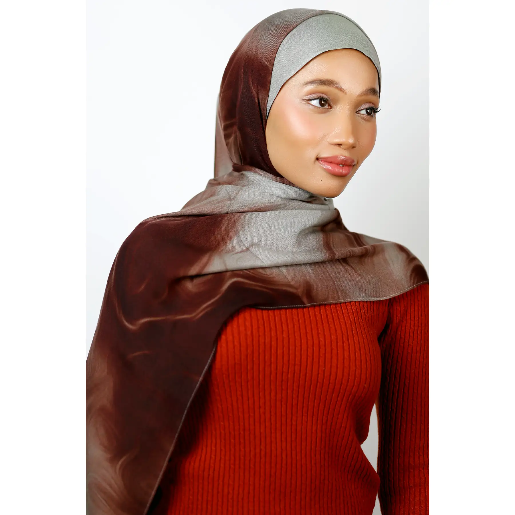 Cinnamon Storm Print Modal Hijab