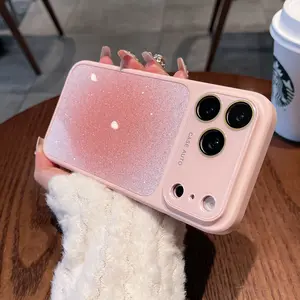 TPU Fresh Smudged Glitter Mobile Phone Case, Liquid Skin Feel, Full Protection, Anti-Collision & Anti-Fall, Compatible with iPhone 17 Plus/16/15/14 Pro Max