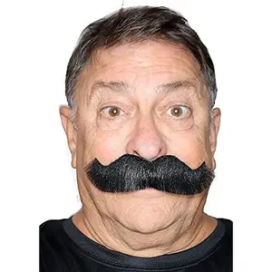 Fake Mustache, Self Adhesive Mustaches, Novelty, Rocking Grandpa's False Facial Hair, Costume Accessory for Adults