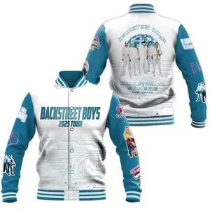 Backstreet Boys Millennium 2025 Baseball Jacket, Pop Music Fan Outerwear, Retro Y2K Streetwear Varsity Style