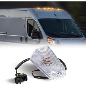 1PCS Cab Roof Top Marker Lights Clearance Running Lamps for 2014-2023 Dodge Ram ProMaster 1500 2500 3500 with OE Socket, Halogen Bulb Clear Len