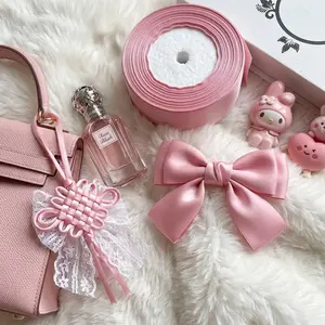 Wide 4cm Long 22m Satin Ribbon Gift Wrapping Tape, Cake Baking Ribbon Wedding Decoration, Birthday Valentine's Day Decorative Ribbons