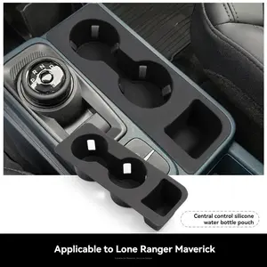 Ford Maverick Cup Holder Tray 2022-2026, Center Console Organizer, Car Interior Organizer, Silicone Liner, Decor, Beverage Rack Accessory