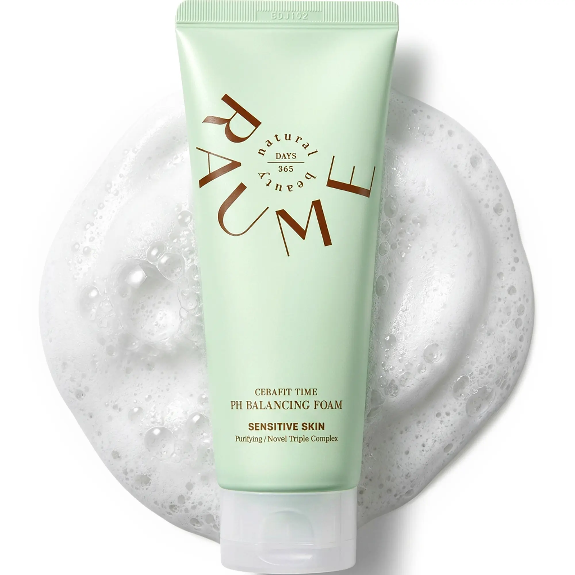 RAUME Cerafit pH Balancing Foam Cleanser – Korean Skincare, K-Beauty Gentle Face Wash, Low pH Hydrating Cleanser