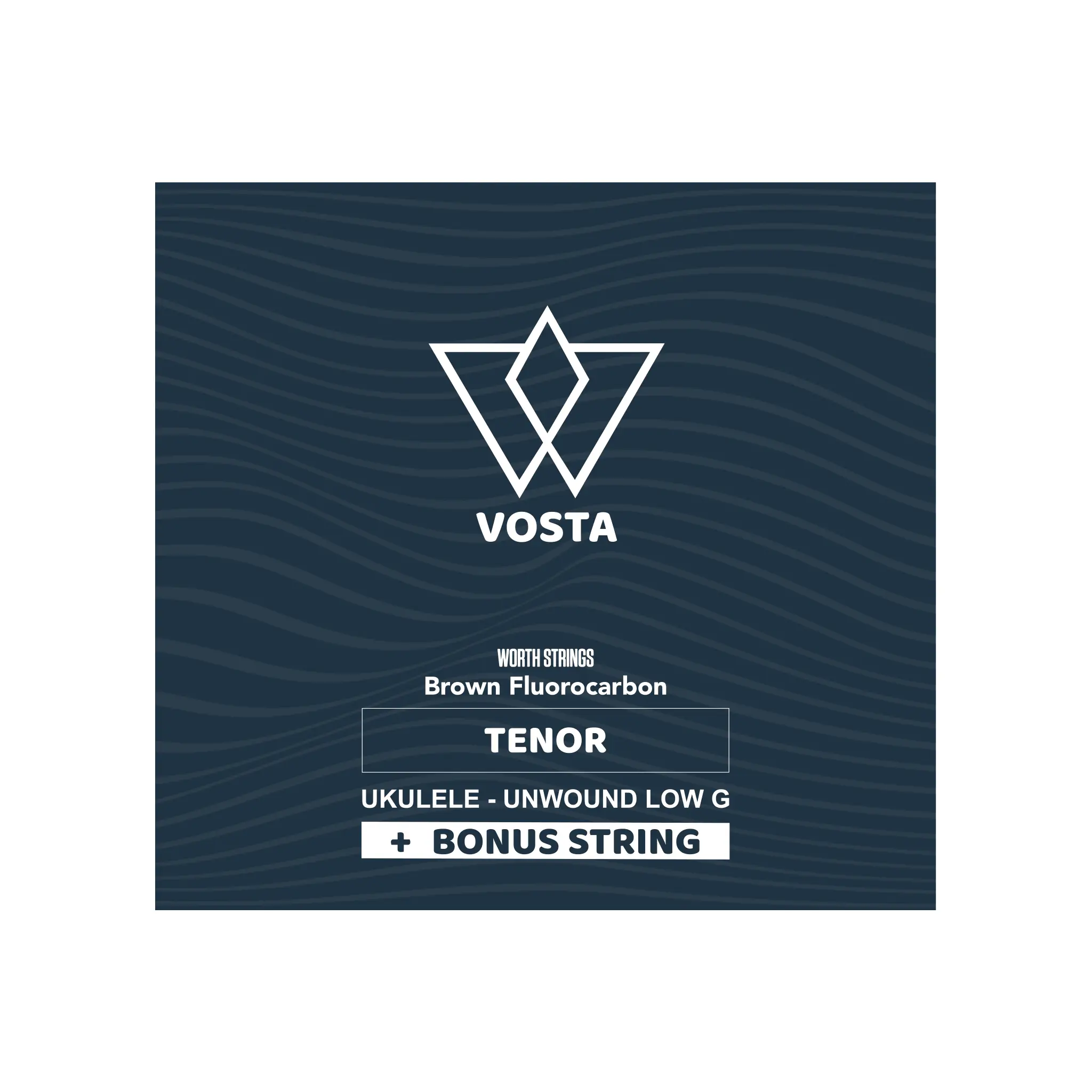 Worth Brown by Vosta Fluorocarbon Tenor Ukulele Strings - Unwound Low G + Wound Low G
