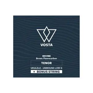 Worth Brown by Vosta Fluorocarbon Tenor Ukulele Strings - Unwound Low G + Wound Low G