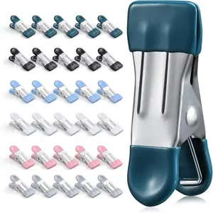 Clothes Pins Heavy Duty Out Door 30 Pack,Chip Clips 2.17 Inch, Bag Clips, Clothespins,Chip Clips Bag Clips Food Clips for Laundry, Bag Clips for Food Clips for Hanging Stainless Steel(Colored)