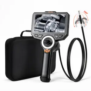 VEVOR 4-Way Articulating Endoscope with Light, Summervibes, True 1080P HD Industrial Borescope Inspection Camera with Articulated Probe, Flexible Snake Scope Cam for Wall Automotive Engine Inspect-4.9FT