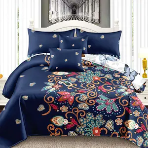 5-piece comforter set, includes 1 comforter, 2 pillowcases, 2 cushion cases, beautiful patterns, suitable for all seasons, decorative bedroom decor