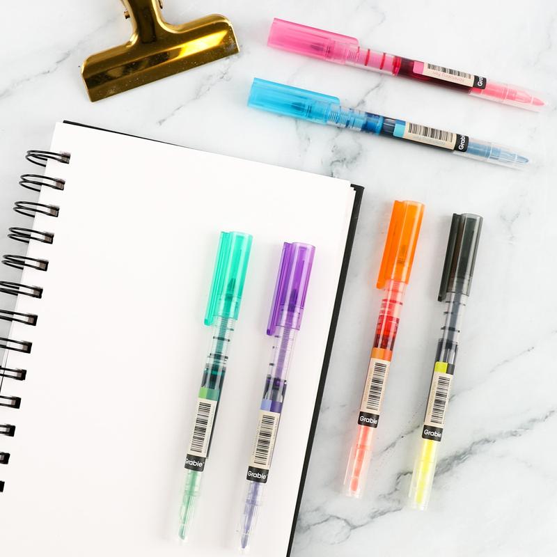 [Flash Sale] Grabie Dual-Tip Notetaking Pen Set of 6 for Office & School Supplies, highlighter, students, HolidayHaul