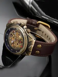 Men's Vintage Automatic Mechanical Watch, Automatic Watches, Analog Mechanical Watches, Fashion Luminous Hands Watch for Party, Daily Clothing Decor, Trendy All-match & Exquisite Watch for Birthday Gift with Box