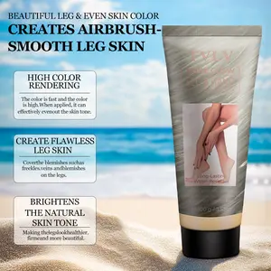 Long-Lasting Waterproof Leg & Hand Tinted Cream, Nude Glossy Finish, Even Skin Tone, Darkening Effect, 1 Piece