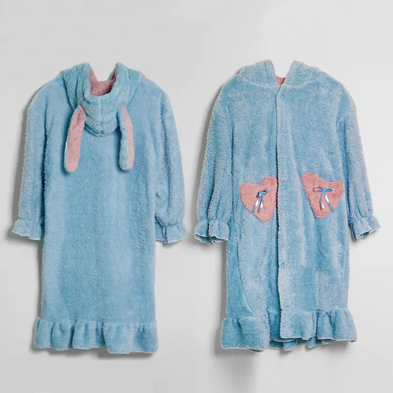 Blue peach heart nightgown without pants