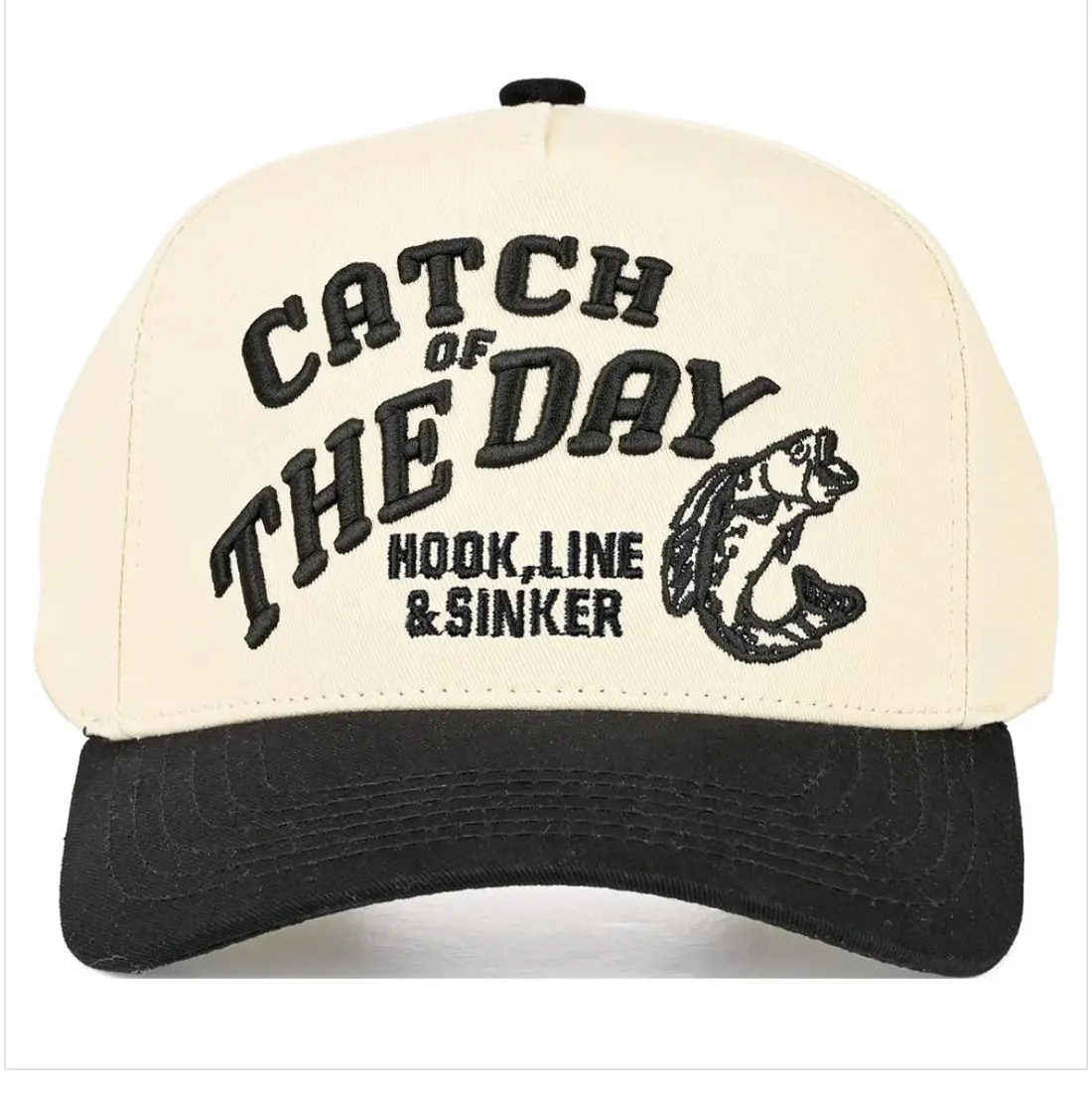 CC Catch of the Day Black/Navy Embroidery Two Tone Baseball Cap