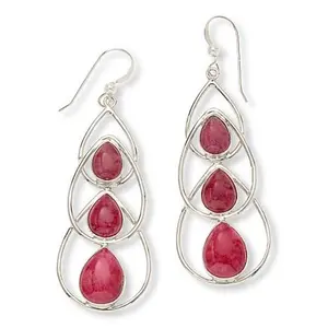 Mine Finds by Jay King Sterling Silver Baroque Rose Rhodonite Earrings