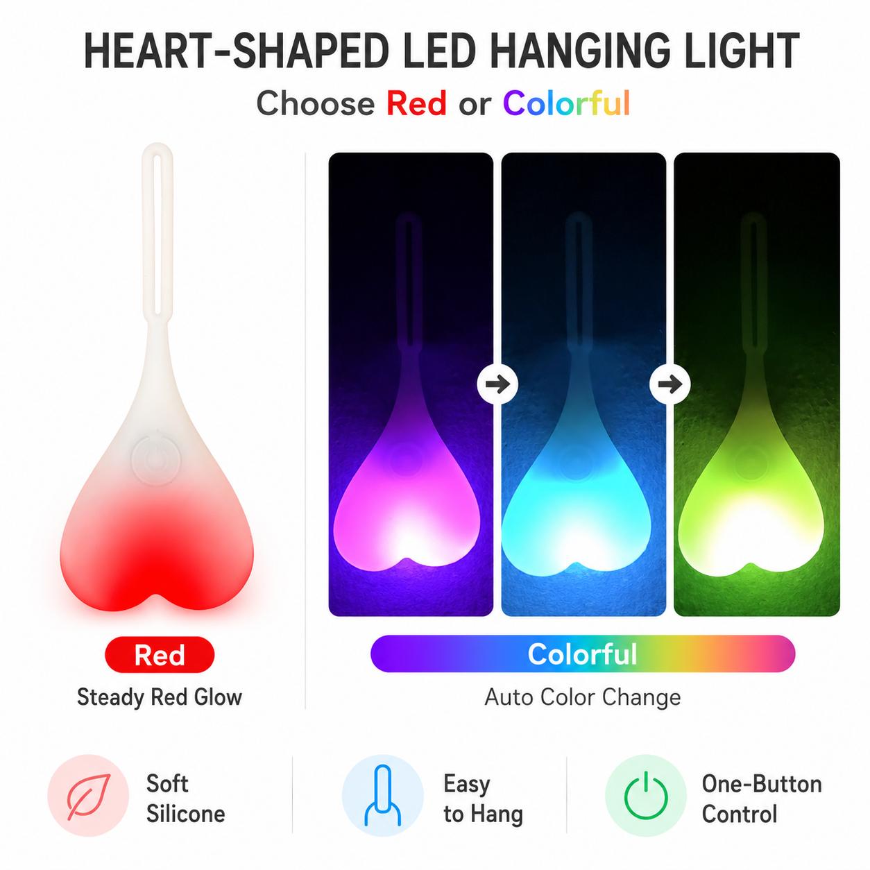 Heart LED colorful mode