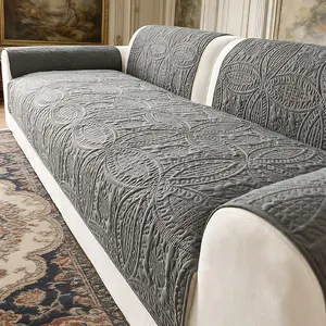 1 Piece Classic Solid Color Sofa Cover, Soft & Skin-Friendly Sofa Cushion, Scratch-Resistant, Dustproof, Stain-Resistant, Non-Slip & Pet-Friendly Sofa Protector, Couch Sofa Protector, Fits 1-4 Seater Sofas, Machine Washable Living Room Sofa Cover