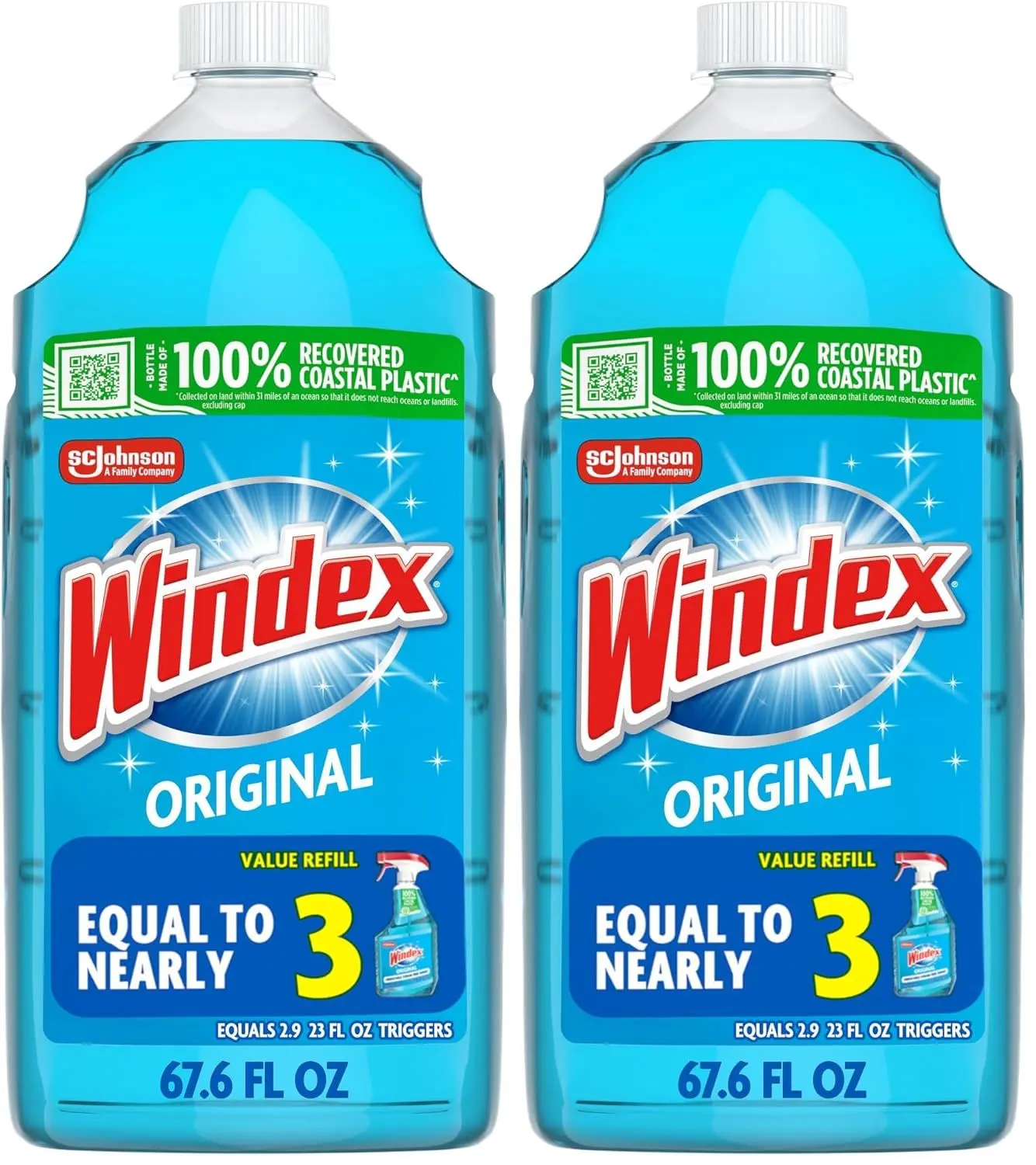 Windex Glass & Window Cleaner Spray Bottle, Original, 23 oz