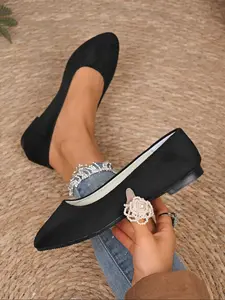 Women's Ballet Flat Shoes, Pointed Toe Design, Cute Style, Versatile Soft Sole, Comfortable Casual Shoes for Daily Wear