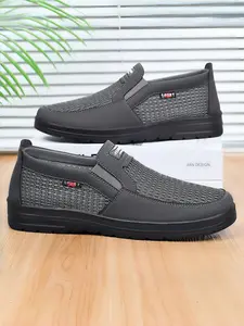 Men's Comfortable Soft Sole Casual Slip-On Walking Shoes, Breathable Low Top Dad Sneakers, Old Beijing Cloth Shoes for Daily Wear