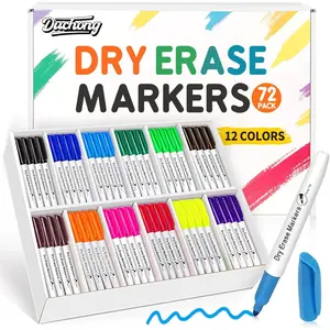 72 Count Dry Erase Markers Bulk, 12 Assorted Colors, Fine Tip Whiteboard Markers, Dry Erase Pens Bulk Pack for Classroom Home, Back to School Supplies