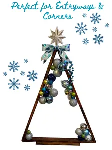 A frame wooden Christmas tree