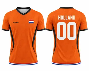 Holland Soccer Jersey, Name Number Football Style Jersey, Netherlands Fan Apparel, Gift for Men Women