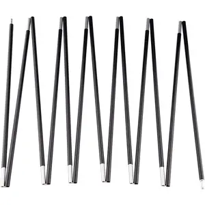 Tent Poles Replacement, Black Pre-Assembled Tent Pole, 7001 T6 Heated Camping Tent Rod