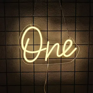 One Led Neon sign,1st Birthday Neon Light with USB Interefece,One Led Light for Birthday Party,Gifts,Baby Decor,Wedding