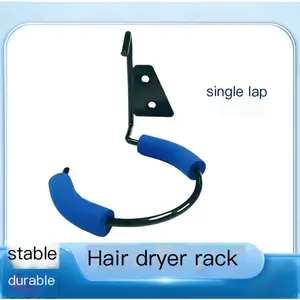 Hair Dryer Holder Wall Mount – Stainless Steel Bathroom Organizer Rack for Hair Styling Tools