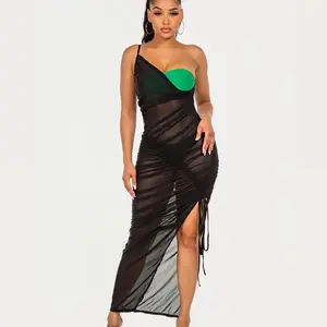 Neon bralette dress.