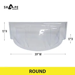 39 in. W x 17 in. D x 15 in. H Economy Round Bubble Window Well Cover