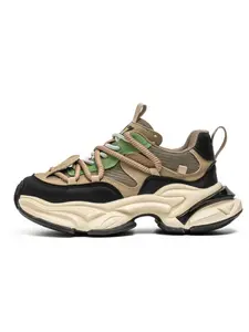 Men's Height Increasing Retro Casual Platform Shoes | Thick Rope Laces & Multi-Layer Splicing | Niche Street Design | Daily Versatile Shoes