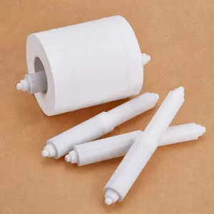 1 Pc Toilet Paper Holder Roller Replacement Plastic Spring Loaded Retractable Plastic Toilet Tissue Roll Holder Paper Holder Insert