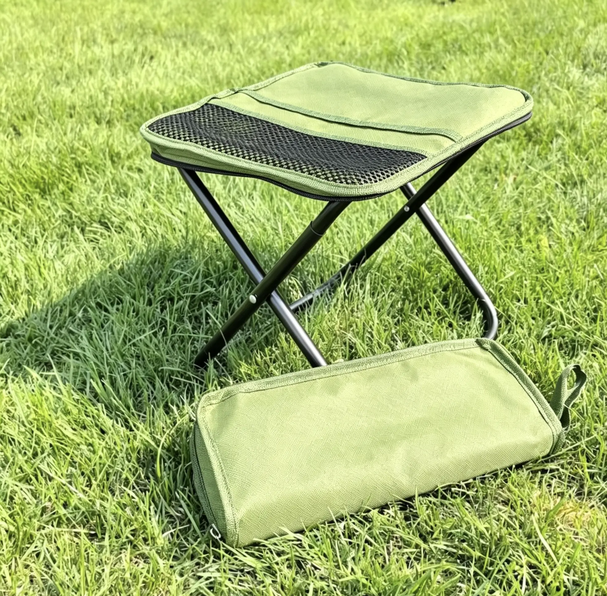 Collapsible Lightweight Folding Stool - Compact, Space-Saving Portable Outdoor Chair with Sturdy Load-Bearing Seat for Camping, Boating, Hiking, Beach, Compact Fold, Unisex