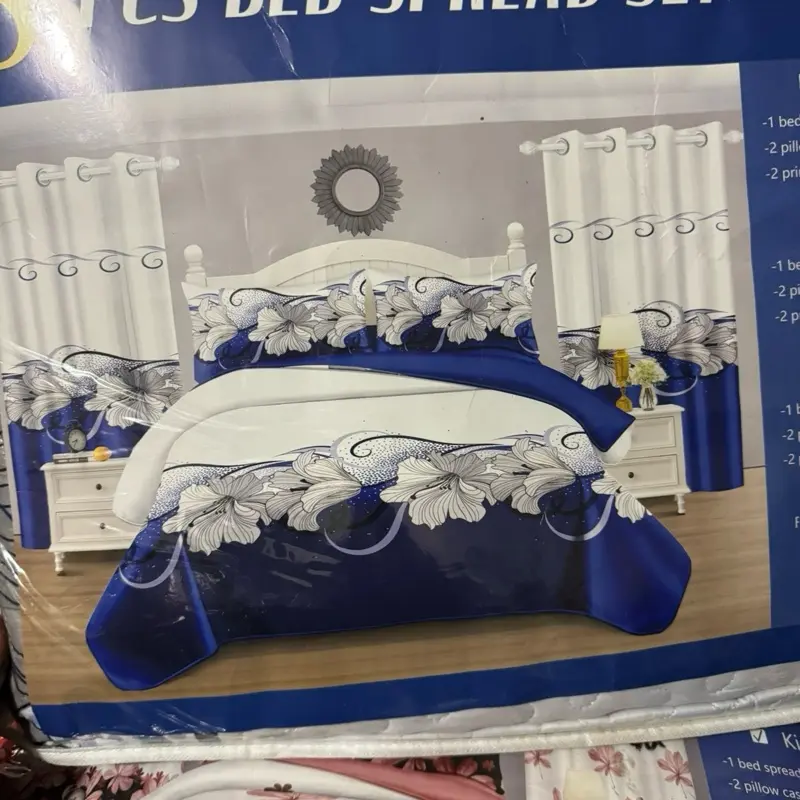 6 sets bed spread set king size different colors