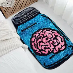 Inspirational Area Rug in Nordic Minimalist Style, Soft Skin-Friendly Faux Cashmere, Durable Quick-Dry Features for Living Room & Bedroom, Modern Indoor Rug