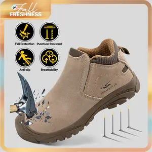 Sosenfer 2026 Steel Toe Sneakers for Men Women,non-lace-up Lightweight Safety Shoes Comfortable non-slip,anti-collision,Puncture Proof Slip On Indestructible Work Shoes.DH.918