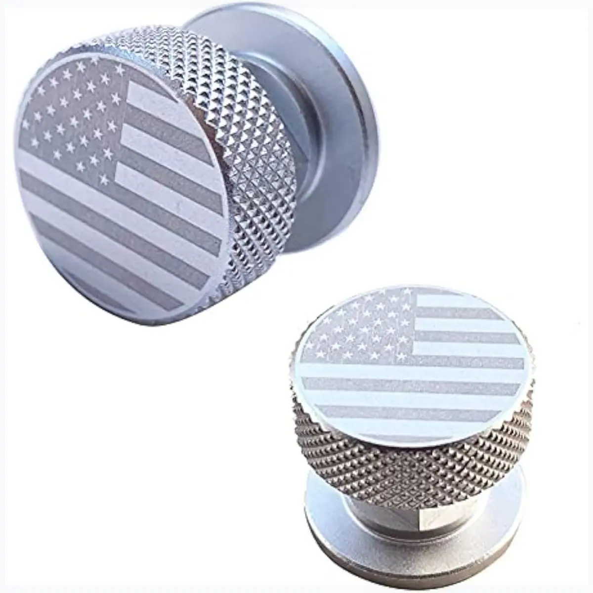 1-Pair Silver Aluminum Welding Hood Pipeliner Helmet Fasteners, Welding Accessory for Cap Headgear Replacement Screws, Anti-Rust Durable Flip Hood Parts (Silver-gh)