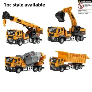 Alloy Excavator Mixer Dump Truck Crane Engineering Series Simulation Model, Educational Toy Car, Interactive Gift for Kids