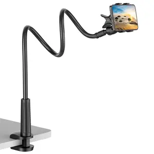 Flexible Neck Phone Stand, Universal 360° Adjustable Lazy Man Holder, Long Arm Clamp for iPhone 13 Pro XS Max XR X 8 7 6 6s Plus