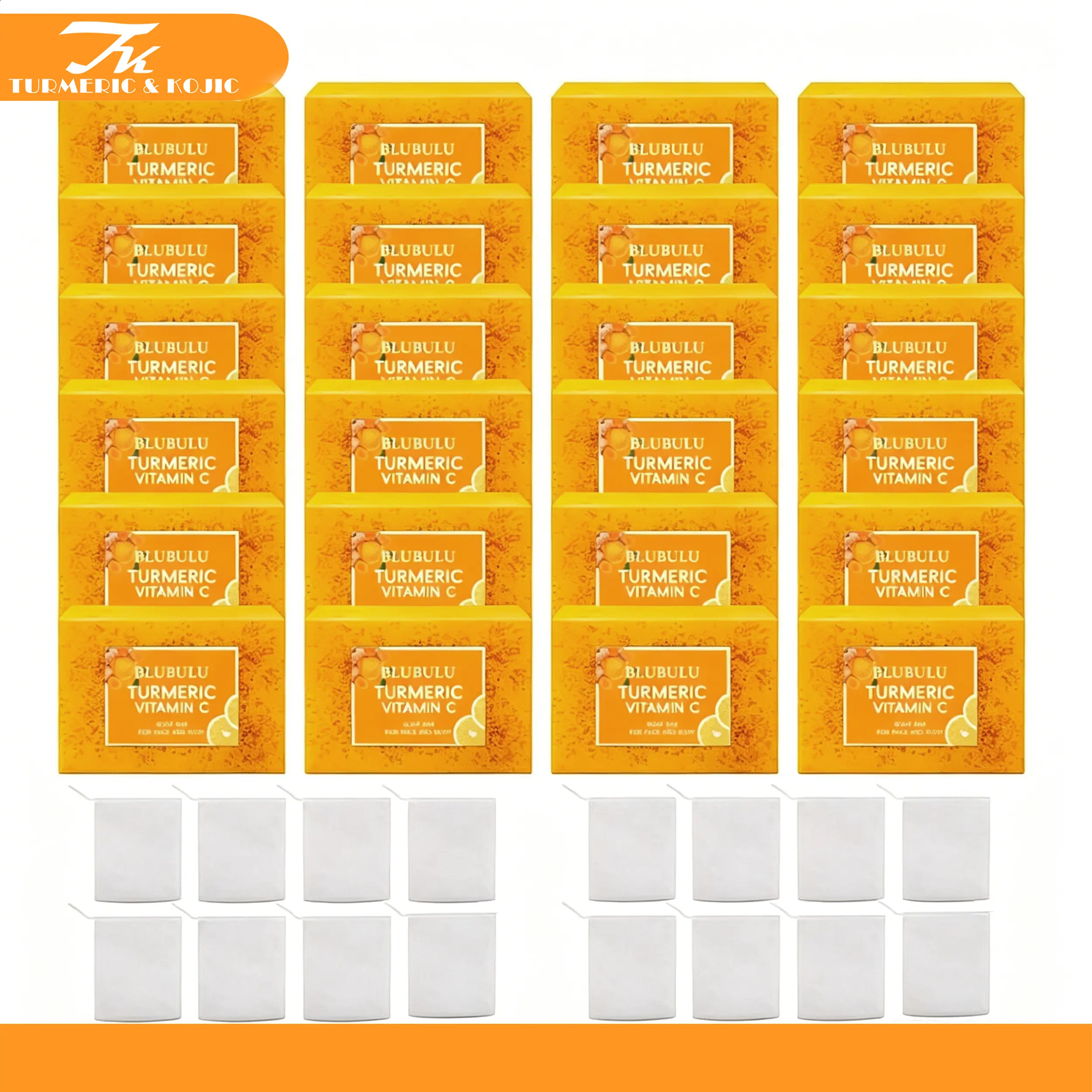 Natural Turmeric Kojic Acid Soap —  — Turmeric Soap, Body Cleanser & Skincare Essential-Turmeric Soap,Body Wash,Turmeric Body Care Producg Body W Cleansing summervibes